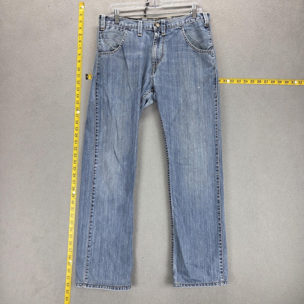 VTG Levis Engineered Jeans Mens Blue Two Horse Zip Fly Medium Wash Fits 32x30